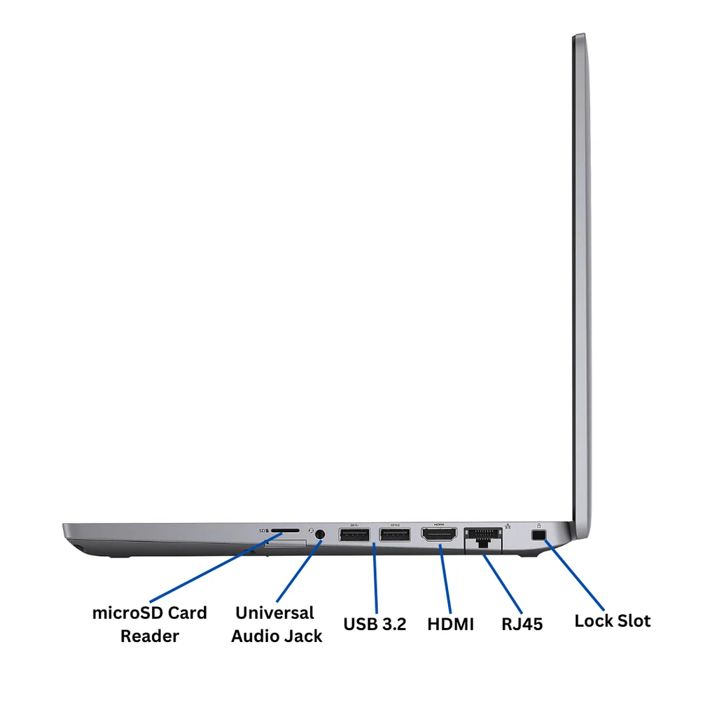 Dell Latitude 5410 side ports view